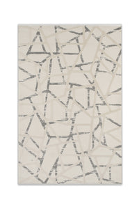 Gloria Eloa Gri Bej Geometik Desenli Halı